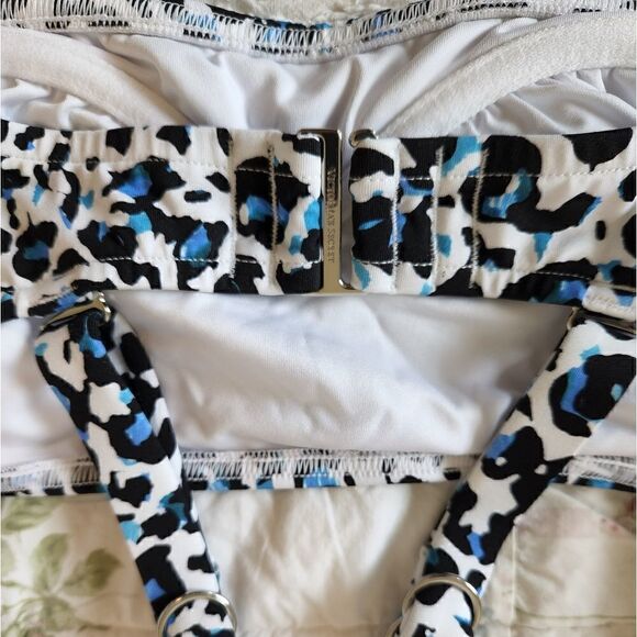 VICTORIA'S Secret Blue and White Leopard Bikini Swimsuit - Picture 3 of 5